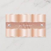 バラスタイリッシュコーラルスパークルジュエルズモノグラムエレガント 名刺 (正面)