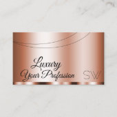 バラスタイリッシュゴールデングラマラスとモノグラムモダン 名刺 (正面)