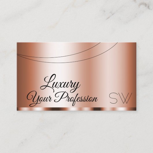 バラスタイリッシュゴールデングラマラスとモノグラムモダン 名刺 (正面)