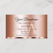 バラスタイリッシュゴールデングラマラスイニシャルモダン 名刺 (裏面)