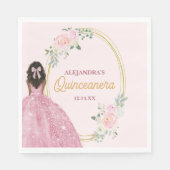 バラスタイリッシュ金ゴールドウォーター色バラキンセアニェラ スタンダードランチョンナプキン (正面)