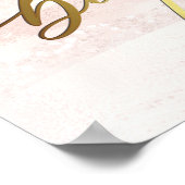 バラスタイリッシュ金ゴールドガールバプティスウェルカム ポスター (角)