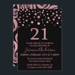 バラスタイリッシュ金ゴールドフェイクフォイル21歳の誕生日パーティー 招待状<br><div class="desc">美しいバラフェイク金ゴールドフォイル21st誕生日パーティの招待状。デザインの特徴バラ金ゴールド紙吹雪とトレンディー21スクリプト前面と背面の美しいフローラバラパターン。</div>