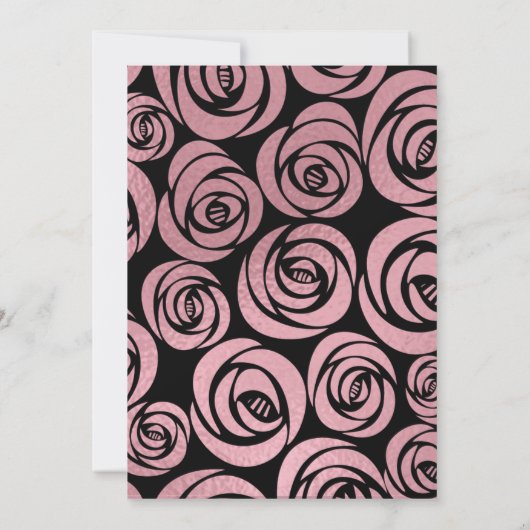 バラスタイリッシュ金ゴールドフェイク第60回誕生日パーティー 招待状 (裏面)