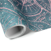 バラスタイリッシュ金ゴールドマンダラブルーネブラスターズ ラッピングペーパー (ロールコーナー)