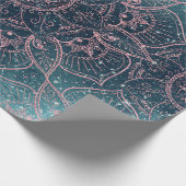 バラスタイリッシュ金ゴールドマンダラブルーネブラスターズ ラッピングペーパー (角)