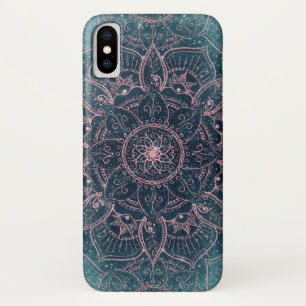 バラスタイリッシュ金ゴールドマンダラブルーネブラスターズ iPhone X ケース