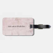 バラスタイリッシュ金ゴールド抽象芸術オンピンクモノグラム ラゲッジタグ (裏面横)