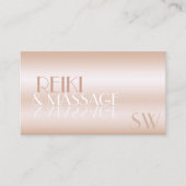 バラスタイリッシュ金ゴールド鏡フォントウィズモノグラムラグジュアリー 名刺 (正面)