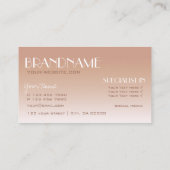 バラスタイリッシュ金ゴールド鏡フォントプロフェッショナルラグジュアリー 名刺 (裏面)