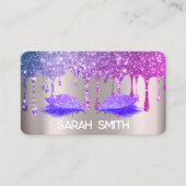 バラスタイリッシュ金ゴールド、グリッタードリップスまつげ 名刺 (正面)