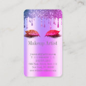 バラスタイリッシュ金ゴールド、グリッタードリップスまつげ 名刺 (裏面)