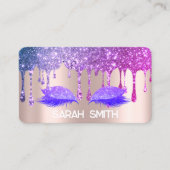 バラスタイリッシュ金ゴールド、グリッタードリップスまつげ 名刺 (正面)