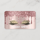 バラスタイリッシュ金ゴールド、グリッタードリップスまつげ 名刺 (正面)