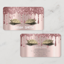 バラスタイリッシュ金ゴールド、グリッタードリップスまつげ 名刺