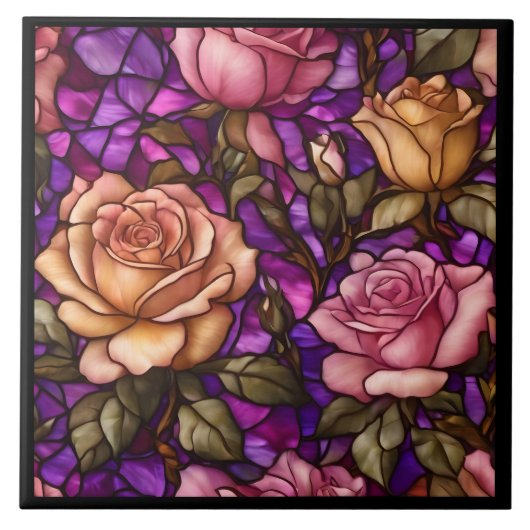 バラステンドグラスモダンコレクエレガントション タイル (正面)