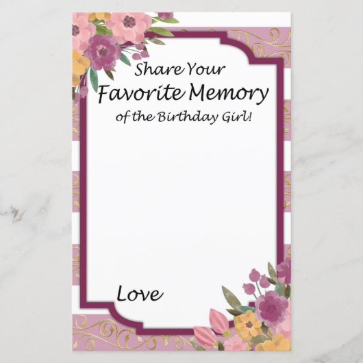 バラストライプのお気に入りのの誕生日の女の子 (正面)