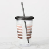 バラストライプ金ゴールドとモノグラム アクリルタンブラー (左)