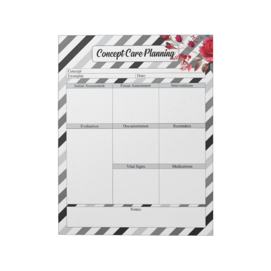 バラストライプ_コンセプト計気に画 ノートパッド (回転)