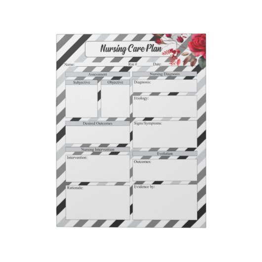バラストライプ_看護計気に画 ノートパッド (回転)