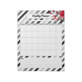 バラストライプn_月プランナー ノートパッド