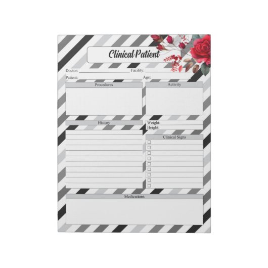 バラストライプn_臨床患者 ノートパッド (回転)