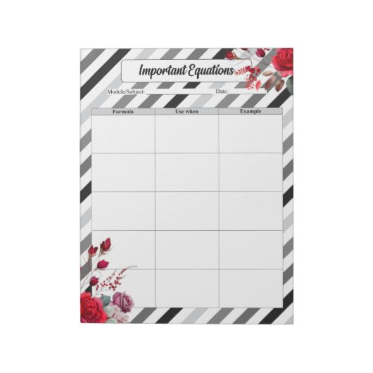 バラストライプn_重要な方程式 ノートパッド (回転)