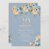 バラストリングライツダスティブルー30th誕生日 招待状 (正面/裏面)