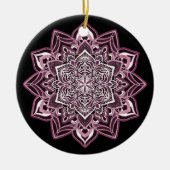 バラスノーフレークオンブラック セラミックオーナメント (正面)