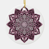 バラスノーフレークオンホワイト セラミックオーナメント (正面)