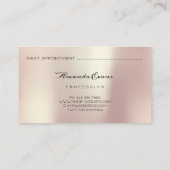 バラスパーク体美しい外科 予約カード (裏面)