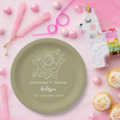 バラスパーソナライズされたケ結婚ッチ/ブライダルシャワー ペーパープレート (パーティー)