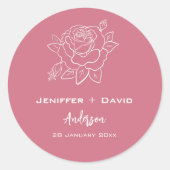 バラスパーソナライズされたケ結婚ッチ/ブライダルシャワー ラウンドシール (正面)