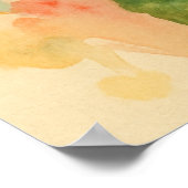 バラスプラッシュ – フローラ水絵を描色のスタイル ポスター (角)