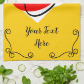 バラスペインのコーナー文字キッチンタオル縦 キッチンタオル (折り畳み)