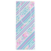 バラズバタフライピンクブルーストライプ抱き枕 ワインギフトバッグ (裏面)