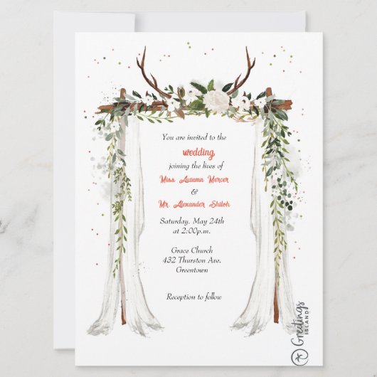 バラズ素朴ウッドライトグリーンリーホワイトローズフローラ (正面)