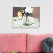 バラズ・イン・ガラス・ベ瓶by Edouard Vuillard キャンバスプリント (インサイチュ (リビング))