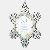 バラズ・ガーランド第60結婚回ダイヤモンド記念日 スノーフレークピューターオーナメント (右)