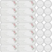 バラセージ緑の個人名アドレス+ステッカー シール (正面)