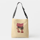 バラタナトヤムダンサー足デザイン パーソナライズされた クロスボディバッグ (裏面)