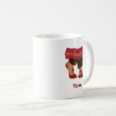 バラタナトヤムダンサー足デザイン パーソナライズされた コーヒーマグカップ (正面右)