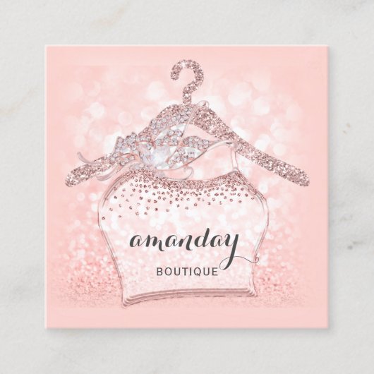 バラダイヤモンドクロスハンガードレスブティックスクエア スクエア名刺 (正面)