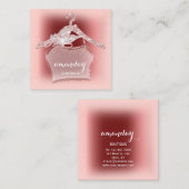 バラダイヤモンドクロスハンガーバーガンディブティック スクエア名刺 (正面/裏面)