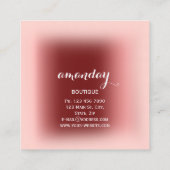 バラダイヤモンドクロスハンガーバーガンディブティック スクエア名刺 (裏面)