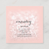 バラダイヤモンドクロスハンガーピンクブティックスクエア スクエア名刺 (裏面)