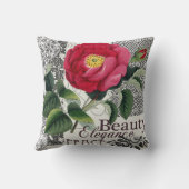 バラダマスクかわいらしフローラアンティーク クッション (裏面)