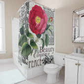 バラダマスクかわいらしフローラアンティーク シャワーカーテン (インサイチュ)