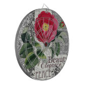 バラダマスクかわいらしフローラアンティーク ダーツボード (正面左)