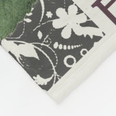 バラダマスクかわいらしフローラアンティーク フリースブランケット (角)